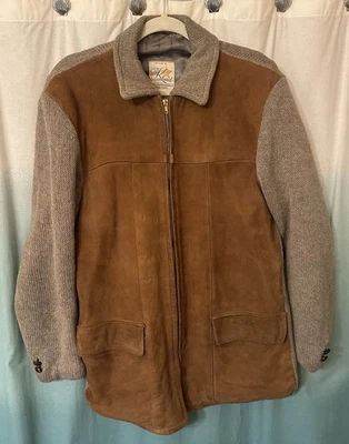 Jaqueta vintage 1950 rockabilly WESTERN ricky tamanho 40 grande lã camurça Kurland - Imagem 1 de 4