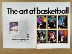 1990 SkyBox NBA Basketball Cards 'Introducing' vintage print Ad - Picture 1 of 1