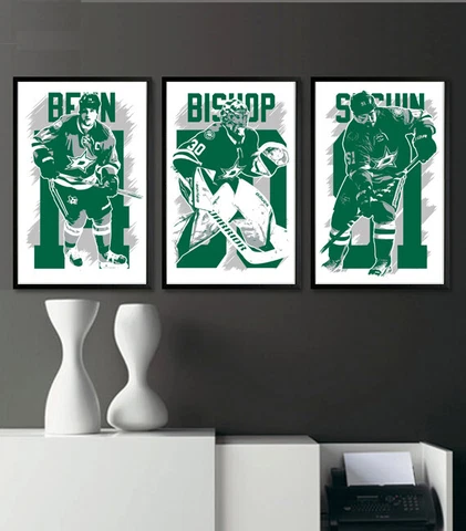 DALLAS STARS art print/poster FAN PACK #2 3 PRINTS! JAMIE BENN Cover