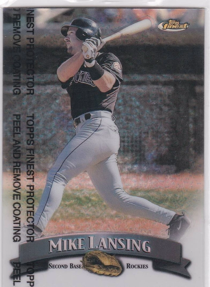 1998 Topps Finest Refractor #153 Mike Lansing Rockies Free Shipping! - Image 1 of 2