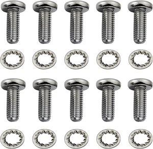 10PCS Screws Chrome Front Disc Brake Rotor TORX Bolts Fit for Harley Davidson To - Picture 1 of 12