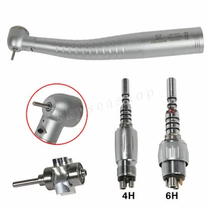 Turbina Torque Dental Fiber Optic Turbine Handpiece + 4/6H LED Quick Coupling - Picture 1 of 18
