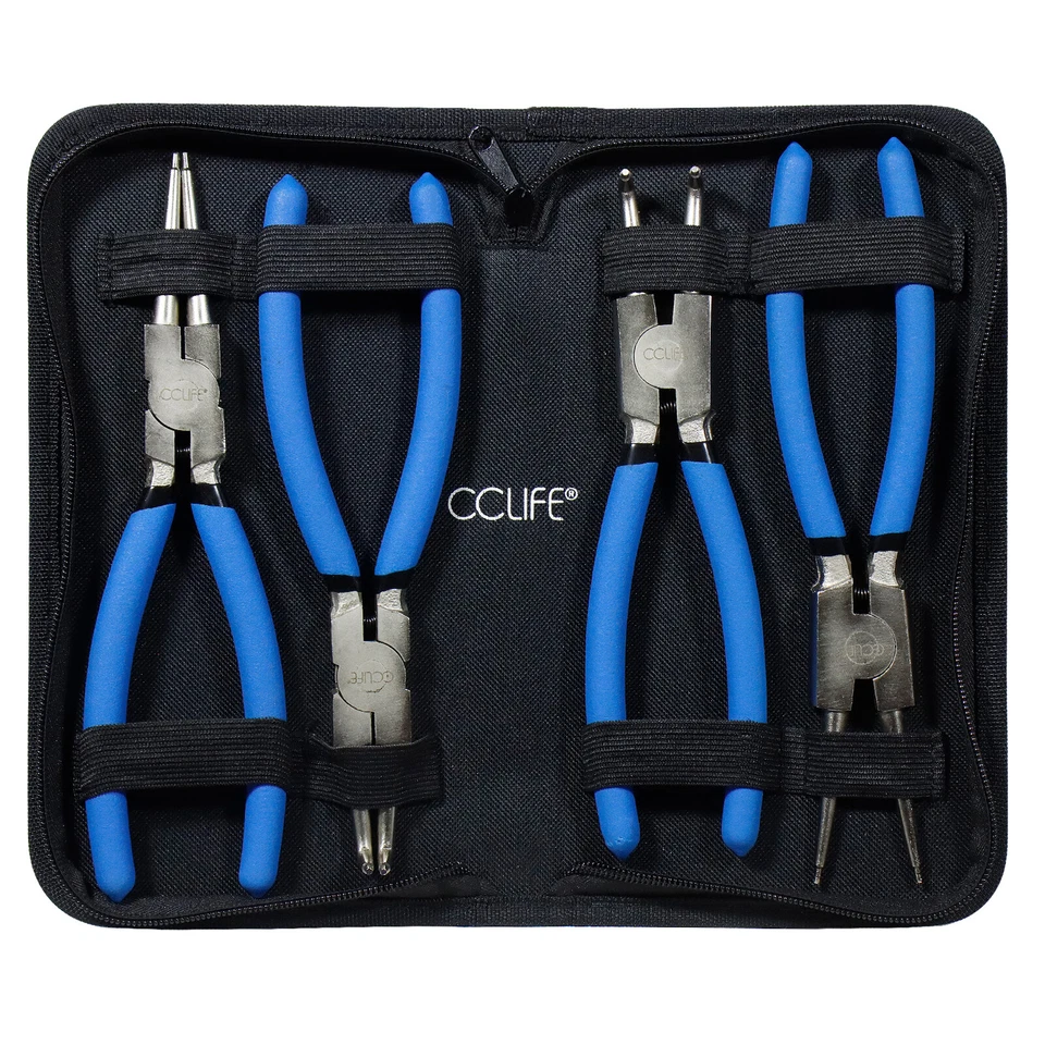 175MM 4-tlg Sprengringzange Zange Seegeringzange Sicherungszangen Satz 1944-1 - Bild 1 von 1