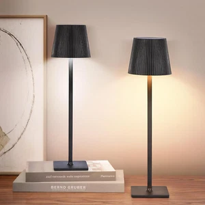 2 Packs LED Table Lamp Dimmable Desk Light Touch Control Bedside Night Lamp Q4D7 - Picture 1 of 7