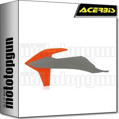 ACERBIS RADIATOR SCOOPS GREY ORANGE KTM XC-W 300 TPI 2020 20 2021 21 2022 22 - Image 1 of 3