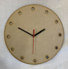 30cm Round Wooden Dot Clock Kit. Ideal For Craft, Deco Patch