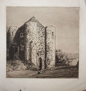Etching by Cecil Tatton-Winter (1895-1954) Rye Castle, East Sussex. Landscape. - Picture 1 of 1