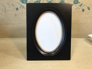 Vintage Stil schwarz Holz oval Glas Foto Bilderrahmen - Bild 1 von 4