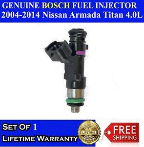 SINGLE Genuine Bosch Fuel Injector For 2004-2014 Nissan Armada Titan 4.0L