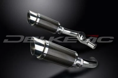 Delkevic 8 英寸迷你碳圆形消声器 - 本田 CBR1000F 1989 - 1999 年排气 — 第 1/2 张图片