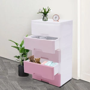 Cupboard 5layer Storage Drawers Storage Cabinet Bedroom Clothes Toys Storage Set - Picture 1 of 10
