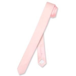 Biagio 100% SILK Narrow NeckTie EXTRA Skinny Solid Color Mens 1.5" Thin Neck Tie