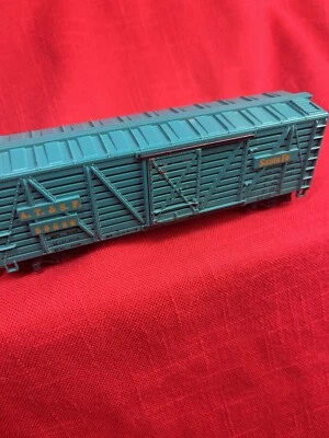 924065 HO Scale Stock Livestock Box Car Santa Fe A.T.&S.F. #80680 Teal - Image 1 of 4