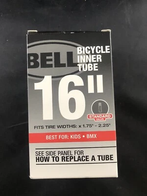 Bell  Inner Tube 16 x 1.75-2.125 Bike Bicycle Rubber Tire Interior BMX-cr.25 - Image 1 of 4