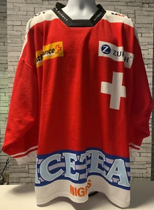 SWITZERLAND NATIONAL TEAM ICE HOCKEY SHIRT JERSEY OCHSNER SIZE XL ADULT - Picture 1 of 8