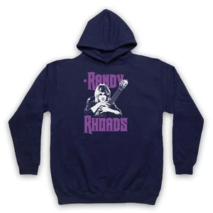 RANDY RHOADS ACOUSTIC GUITAR BLACK UNOFFICIAL SABBATH ADULTS UNISEX HOODIE - Picture 1 of 11