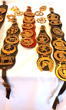 Horse Brasses Vintage and Collectable on Leather Straps X 5 + Single Brasses X 6