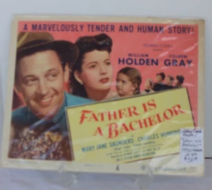 Vintage Lobby Card Movie Poster #89 "Father Is A Bachelor" 1950 William Holden - Picture 1 of 2
