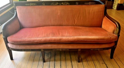 Sofá de caoba montado Napoleón III Ormolu - Colección Blair Fairchild Fox Foto 1 de 4