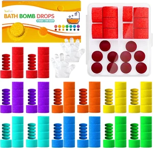 Badefarben Für Kinder Badewanne - 140 Stück 7 Farben Badebomben Tabletten Für Ki - Bild 1 von 12