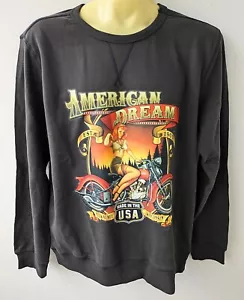 Sudadera Motociclista Nudillos Unisex Pullover S M L HD Old School Bobber De Colección - Imagen 1 de 3