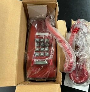 NEW IN BOX CORTELCO 255447-VBA-20MC RED WALL PHONE (COR47) - Zdjęcie 1 z 5