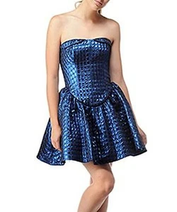 NWT $395 Betsey Johnson prom party cocktail metallic ball gown corset dress 4 - Picture 1 of 1