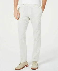 Pantalones de Vestir Lauren Ralph Lauren Calce Clásico Seersucker Gris/Wh 36 x 30 - Imagen 1 de 2