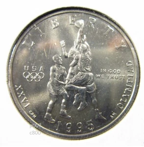 USA $1/2 Dollar 1995 S UNC Basketball Atlanta Olympics XXVI America Coin h6722 - Picture 1 of 2