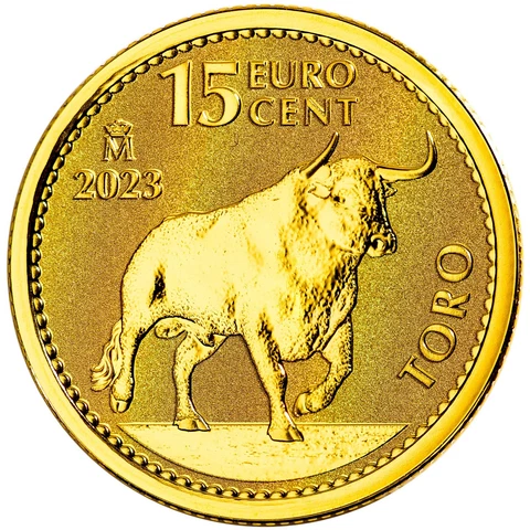 2023 Spanish Bull 1/10-Ounce Gold - Raw - Free Shipping Cover