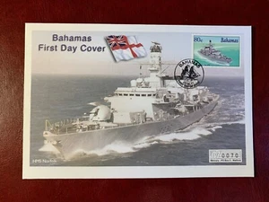 BAHAMAS 2001 FDC MERCURY ROYAL NAVY SHIPS HMS NORFOLK 02 - Picture 1 of 1