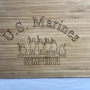USMC Marine Corps Cutting Board 17.5 x 12 x 1/2 Inch Heavy Duty New Custom Made - Picture 1 of 21