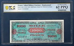 1000 Francs Verso France Série X SPL + PPQ 62 RARISSIME - type 1945 - Imagen 1 de 2