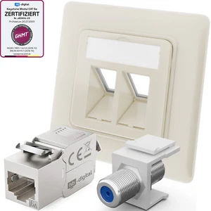 Cat 6a Netzwerkdose Keystone Cat6 Datendose Anschlussdose LAN DSL Dose Unterputz - Bild 1 von 41