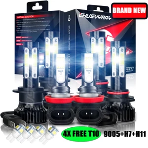 For Mitsubishi OUTLANDER 2014-2020 6x Combo LED Headlights + Fog Light Bulbs Kit - Foto 1 di 12