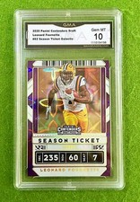 LEONARD FOURNETTE GALACTIC PRIZM CARD GMA 10 GEM MT 2020 Contenders MAKE A OFFER