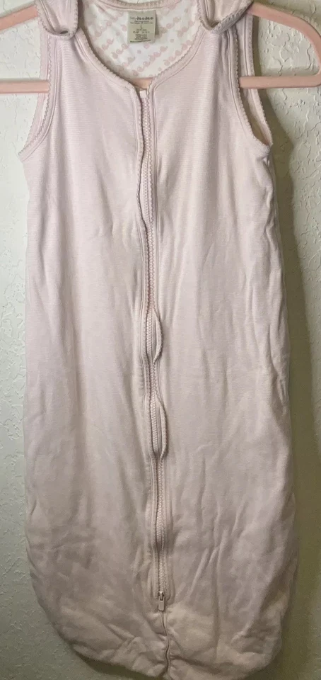 "Saco de dormir Baby Deedee rosa a rayas grande 18-36 meses 31-39"" 25-35 libras sin mangas" Foto 1 de 4