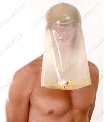 132 Latex Rubber Gummi Bag Masks Hood customized catsuit costume 0.4mm clubwear  - Image 1 of 4