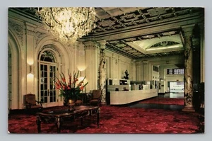 Postcard Interior Lobby Sheraton Plaza Hotel Boston Massachusetts - Picture 1 of 2