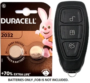 2X CR2032 FOR FORD Kuga (2011 - 2018) SMART KEY FOB BATTERY FREE POST.,., - Picture 1 of 14