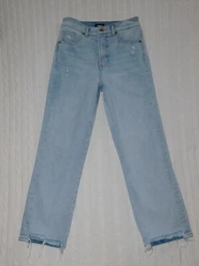 EXPRESS 2020 ― Size 2 ― STRAIGHT SUPER HIGH RISE Light Vintage Denim Jeans #BY91 - Picture 1 of 6