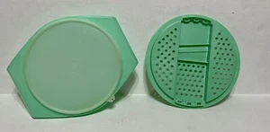 Vintage Tupperware Reibe Schuppen Schüssel Behälter 786-2 mit Deckel 230-26 jadeitgrün - Bild 1 von 2