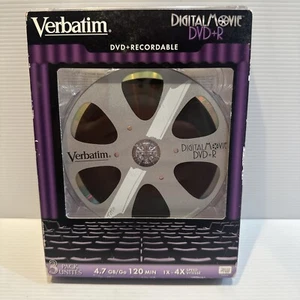 Verbatim DVD+R Recordable Digital Movie - 3 Pack 4.7 GB - Picture 1 of 6