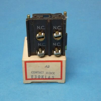 Cutler Hammer E30KLA3 Serie 30 Bloque de Contacto 2 N.C. Nuevo Foto 1 de 2
