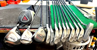 Tommy Armour Ti100 JUEGO DE HIERROS 1 3 4 5 6 8 9 -M- PW-3 MADERAS-PUTTER-R11 BOLSA DE PIE Foto 1 de 4