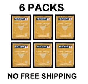 LEVADURA DE VINO 6 PK RS BLANC RED STAR PASTEUR CHAMPÁN PARA REFRESCOS FRUTA BRILLO DE LUNA - Imagen 1 de 12