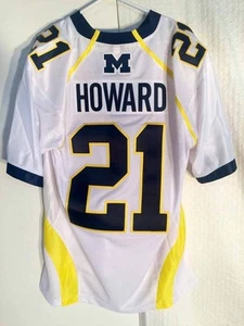 Maglietta Adidas Premier NCAA Michigan Wolverines Desmond Howard bianca taglia S - Foto 1 di 1