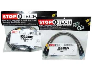 Stoptech Stainless Steel Braided Brake Lines (Front & Rear Set / 34011+34522) - Foto 1 di 1
