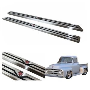 1948-1956  Ford F1 F100 Step Plates Door Sill Stainless Scuff LH RH Pair