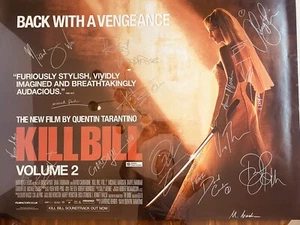 KILL BILL VOLUME 2, 2004, Original 40x30 UK QUAD Poster, Cast Autographed W/COA. - Picture 1 of 19